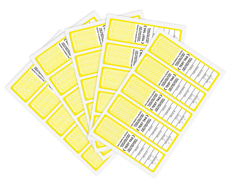 Light Duty Test Tags