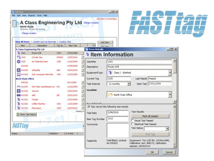 PAT Software – Appliance Testing Supplies