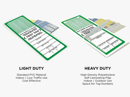 Light Duty Test Tags