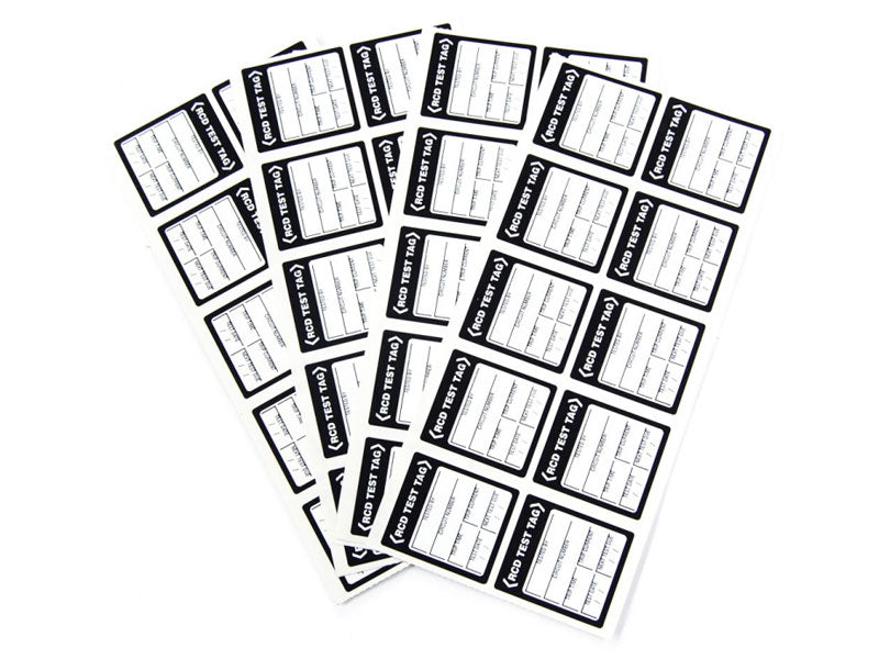 RCD Test Tags
