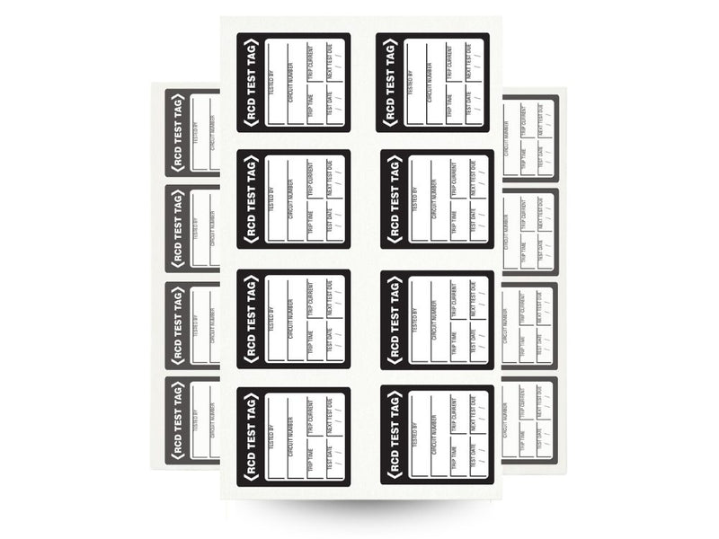 RCD Test Tags