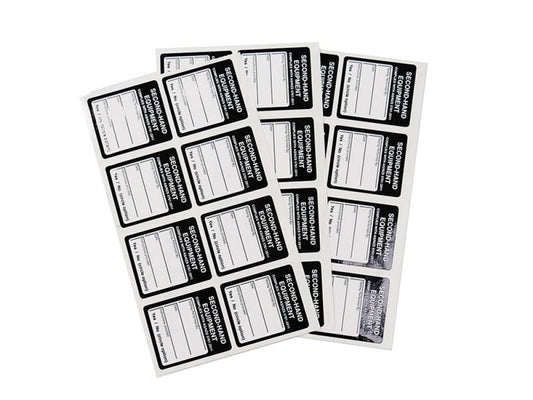 Second Hand Equipment Tags