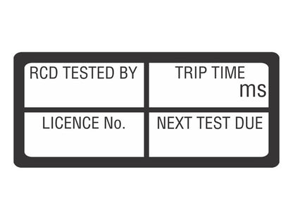 Rcd Tags RCD Test Tags – Appliance Testing Supplies