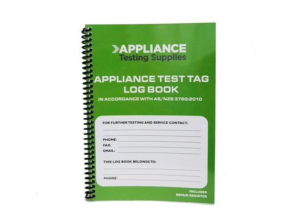 Test & Tag Log Book – Appliance Testing Supplies