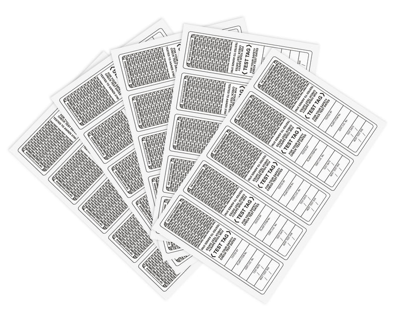 Light Duty Test Tags