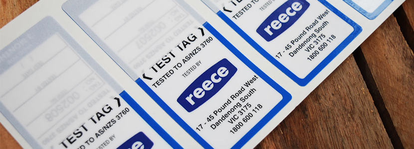 Custom Test Tags - Reece Plumbing